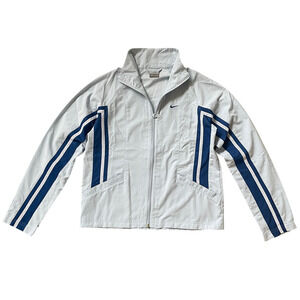 Copy - Nike Women’s Track Jacket Light Blue White | Y2K Retro Windbreaker S